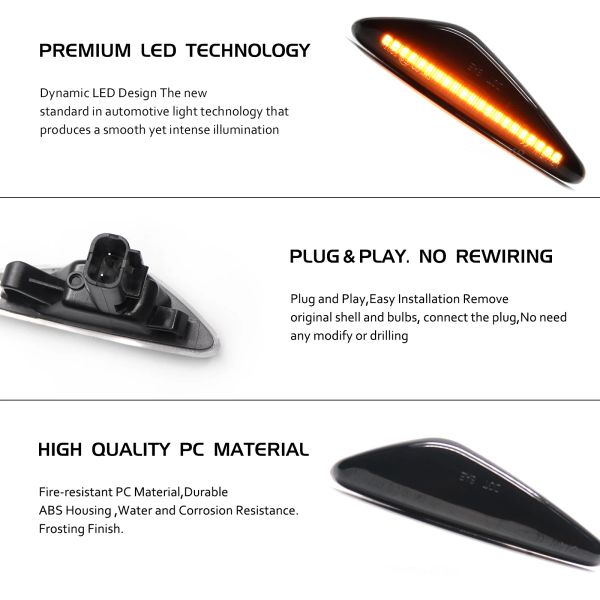 LECHA DE MARCADOR DE LED DINÁMICO LED PARA MAZDA 6 ATENZA GH 5 Premacy CW RX-8 MX-5 Para Fiat Spider Gurn Signal Mirror Indicador de luz