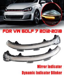 LED Dynamic Turn Signal Light pour VW Golf MK7 7 GTI R GTD 2013 2015 2018 2018 Flow Blinker Flashing Light2663285