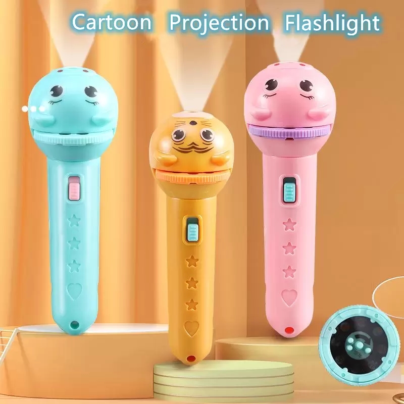 LED Early Education Projector Light Sticks懐中電灯プロジェクター子供のためのトーチランプおもちゃ