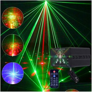 Efectos LED 7 lentes 120 patrones Estrellas Luz láser RGB Bar Boda Fiesta de cumpleaños Decoraciones Proyector Disco Dj Luces Etapa Lightin Otnuo