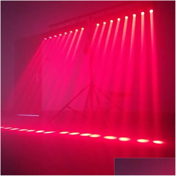 Barra de efectos LED Beam 8X12W RGBW Quad Cabeza móvil Luz de escenario Iluminación rápida Shehds 12 Ll Luces de entrega de gota OTF2I