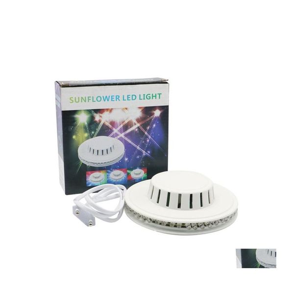 Effets Led Noir Blanc Tournesol Lumière Magique 7 Couleurs 48 Leds Scène RVB Activée Par La Voix Pour Disco Home Party Drop Delivery Lights Li Dhrds