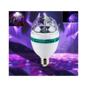 Led Effects E27 3W Rgb Led Laser Stage Light Crystal Magic Ball Roating Lampe De Mariage Pour Ktv Party Dj Disco House Clubs Drop Deliver Dhy3K
