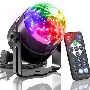 LED -effecten LED Crystal Light Voice Control kleurrijke draaien met afstandsbediening