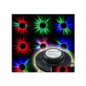 LED -effecten Roteren Mini 48pcs LED's Rood groen blauw licht zonnebloem RGB Round Stage Input Voltage AC 90240V Drop Delivery Lights Ligh DHXVD