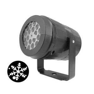 Efectos LED Luces de escenario Luz LED de copo de nieve Proyector de tormenta de nieve blanca Ambiente navideño Lámpara de fiesta familiar de vacaciones