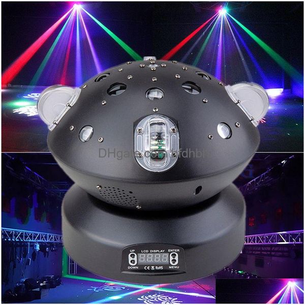 Efectos LED Luces de escenario Luz de cabeza móvil Profesional RGBW DJ Uplighting Eventos Sonido activado para Ktv Disco Party Wedding Concer Dhjiq