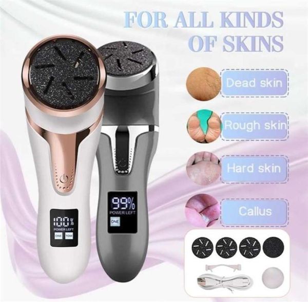 LED Electric Pedicure Foot Grinder Cleander File portable File Callus Remover Dead Skin Skin Treat Trimmer Exfoliating Sander 2208194963