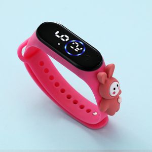 Bracelet électronique LED Watchs Garçons filles dessin animé Animal Clock Smart Touch Screen Digital Kids Silicone Candy Watch