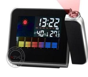 Led electronic table clock weather forecast projection clock desk clocks digital alarm clock creative Snooze color table clocks5043044