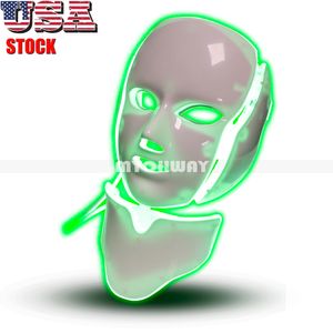 Masque de lumière faciale Led 7 couleurs Photon Led Light Beauty Anti-Rides Rajeunissement de la peau USA Stock