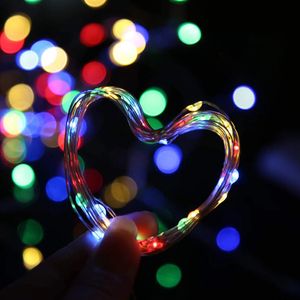LED Fairy String Lights Battery Operated LED Silver thread Wire String Lights Outdoor Waterproof Bottle Light For Bedroom Decor