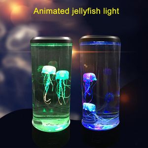 LED Fantasy Jellyfish Lamp USB Powerbattery Powered Color Changing Tank Rium LED Relaxing Mood Night Light Y200917