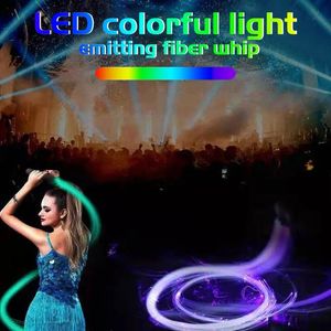 Fouet à fibre optique LED éclairage de scène, corde à main optique rechargeable par USB, fouet lumineux pixel, jouet de danse, spectacle d'éclairage de fête pour fête