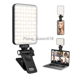 Luz de relleno LED Mini luz portátil para selfies para computadora portátil Videoconferencia Teléfono móvil Vlog Transmisión en vivo Lámpara de relleno Fotografía HKD230828