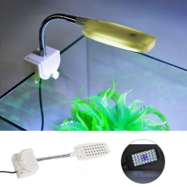 LED Fishbowl Light 4 Bleu 28 Blanc AC220V Lampe de rium pour récif de corail tic EU Plug Fish Tank Ornement Drop Ship Y200917