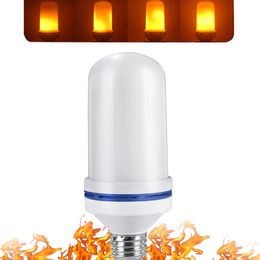 LED VLAME EFFECT LICHT BOLB 3 MODEN VLAMBELLINGEN 3W 5W 7W E26 BASE Vuur met zwaartekrachtsensor flikkeren voor /huis /feestdecor