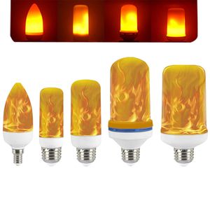 LED Flame Effect Light Bulb 3 Modi met upside down Effect E26 E12 E14 BASE LED BULB VLAMBELLEN VOOR Kerst Decorations Hotel Bar Kerstmis 85-265V Usalight