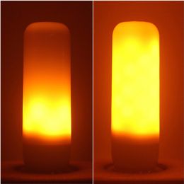 LED Flame Effect Light Lamps E26 E14 Flickering Fire Light Bolbs met 3 modi 3W 5W 7W Flame Lamp voor kerst Home Decor Party Restaurant nu CRESTECH