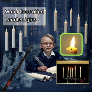 LED sans flamme scintille de bougies de cône 3dwick lampe avec télécommande Tealights Mariage Décor de maison Battre à 240430