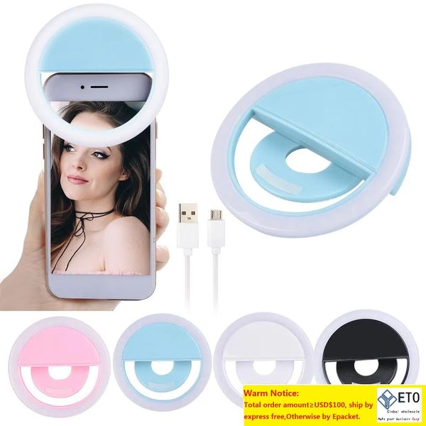 LED flash beauté remplir selfie lampe extérieure selfie anneau lumière rechargeable pour tous les téléphones mobiles ZZ