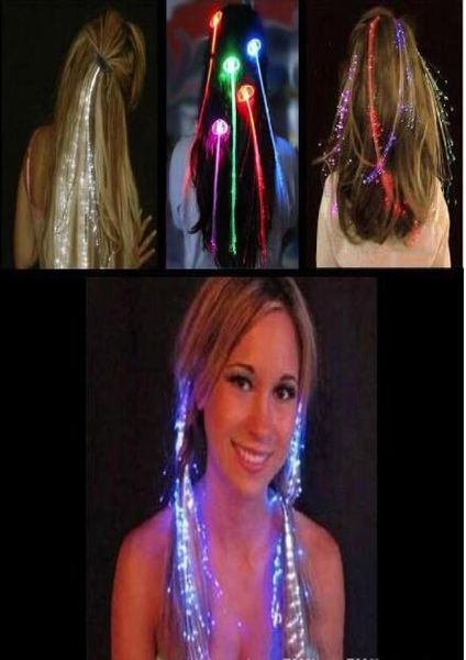 LED Flash Braid Femmes Colorful Luming Hair Clips Barrette Fibre Hairpin Light Up Party Bar Night Osmas Toys Decor WY0914718702