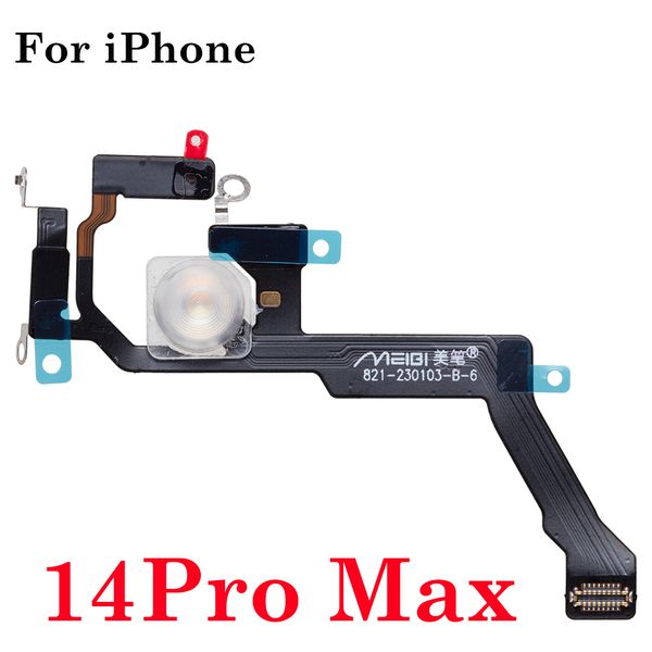 Capteur de lumière flash LED Remplacement du câble flexible pour l'iPhone 11 12 13 14 Pro Max Mini plus Proximité Distance Ambient Repair Pile