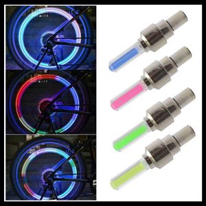 LED Flash Tyre Light Moto Bike Wheel Cap Lights CAR Motorfiets fietswielen banden zaklamp auto -lucht spaken lamp blauw groen rood gele multicolour 5 kleuren