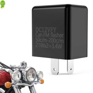 Relé intermitente LED de 12V, 2 pines, frecuencia ajustable de señales de giro, relés indicadores para motocicleta, accesorios