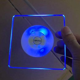 LED Knipperende Coaster Light Up Cup Pad Mat Coast Club Acrylic Drinks Bier Drank Cup Mats Party Wedding Bar LED Onderzetters