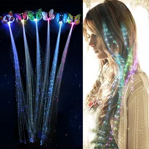 LED clignotant cheveux tresse brillant luminescent épingle à cheveux Novetly cheveux ornement filles Led jouets nouvel an fête cadeaux de noël aléatoire