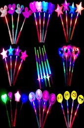LED clignotant des bâtons d'éclairage brillant Rose Star Magic Party Night Activities Concert Props Kids Toys Decoration Toy6155060