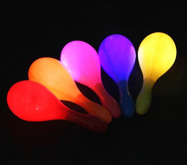 LED clignotant Maracas éclairer néon plage Hula fête Maracas adulte Bar KTV acclamer accessoires lueur fête fournitures SN5143