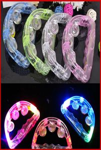LED clignotant tambourin hochet main cloche enfants éclairer jouet lumineux KTV barre décoration lueur LED lumières fête Supplies6221116