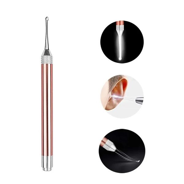 Linterna LED Earpick Baby Cleaner Endoscopio Permanina Cuchería Cireta de la oreja Cosación de luz con lupa extracción de cera para la oreja