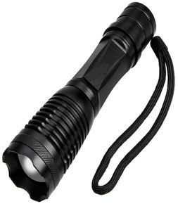 Torche de lampe de poche LED -T6 3800lm Portable Defense Defense Tactical Rifle Lampes de poche Batterie Camping Randonnée Camping Torch Lampe1289381