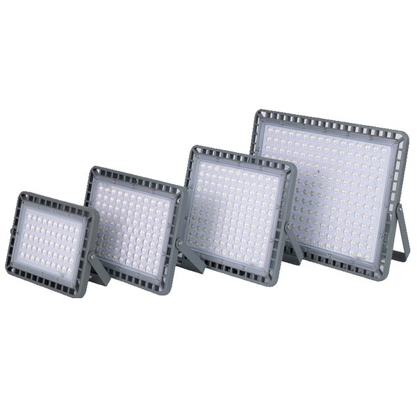 Reflector LED 100W 200W 300W 400W 150Lm / W Ra80 Reflector ultrafino Calle IP67 Reflector de pared exterior impermeable Iluminación Jardín Foco cuadrado oemled