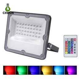 Led Schijnwerpers Rgb 16 Kleur Veranderende 10W 20W 30W 50W 100W 150W 200W outdoor IP65 Waterdicht Voor Tuin Podium Verlichting