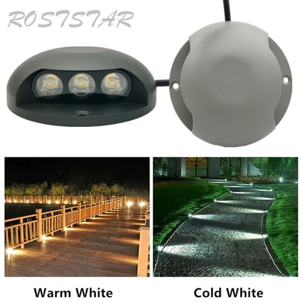 Led plancher platelage lumières 2W 3W 6W Led lumière souterraine IP67 lampes enterrées Spot extérieur encastrable terrasse éclairage 12V/85 ~ 265V