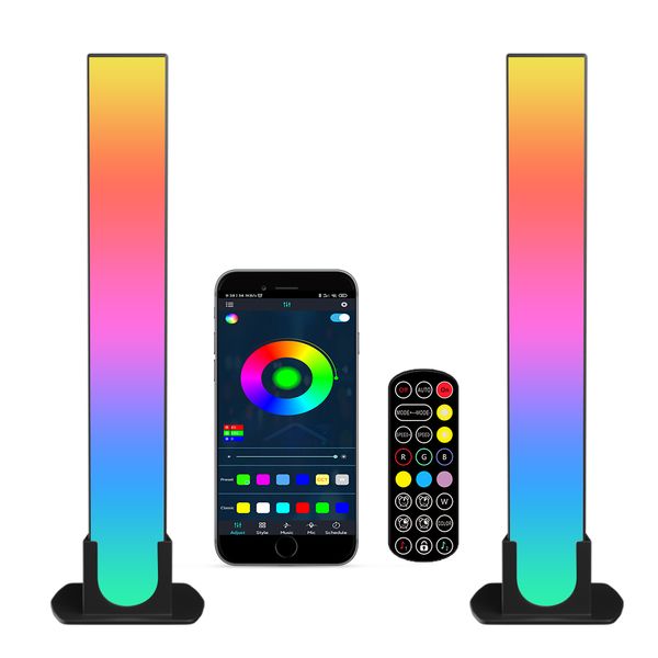 Lampadaire LED RVB Desktop atmosphère colorée Musique Night Light Strip WiFi / Bluetooth Smart App Control Lampe décoragée colorée