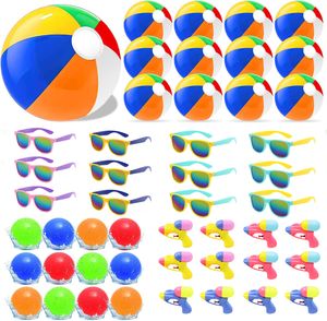 LED Flying Toys 12/8/6 Set Jouets aquatiques d'été pour enfants Fête d'anniversaire Piscine Party Favors Lunettes de soleil Balles gonflables Pistolet à eau Water Polo 230621