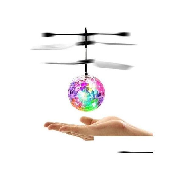 LED Flying Toys Ball Recargable Light Up Balls Drone Inducción Infrarroja Helicóptero Juguete Drop Entrega Regalos Iluminados Dhyyg