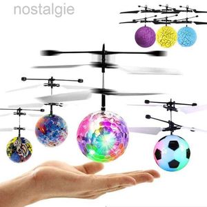 LED Flying Toys Colorful Mini Drone Shinning RC Drone Ball Ball Helicopter Light Crystal Induction Dron Quadcopter Aircraft Kids 240411