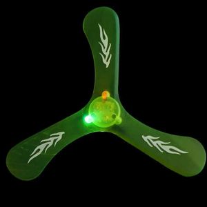LED Flying Toys Interactive Game Retourning Boomerang Childrens Gifts Thrower Toys 3 Lave Boomerang LED Light Boomerang Flying Boomerang Toy 240410