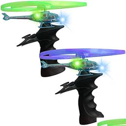 LED Vliegende speelgoed verlicht Ripcord PL -lijnhelikopters Cool voor kinderen met flitsende LED's Indoor en Outdoor Toy Boys Girls Party Drop D DH2PX