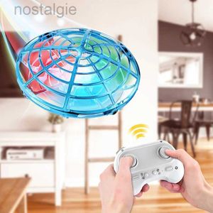 LED Flying Toys Mini RC UFO-drone met LED-lichtgebaardetectie Quadcopter Anti-Collision Induction Flying Ball Dron Sqn-007 Toys Boys Girls 240410