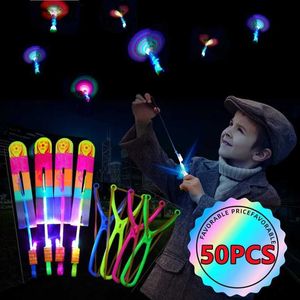 Juguetes Flying Led New 50/30/10/5/1PC Amazing Light Toy Arrow Rocket Helicóptero Flying Toy Fly LED Toys LED FIRS