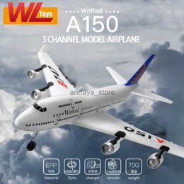 Juguetes voladores LED Original WLtoys A150 3CH RC Avión Boeing B747 Modelo de ala fija EPP Avión de control remoto Juguete XKA150-B747 Airbus GiftL231212L23116