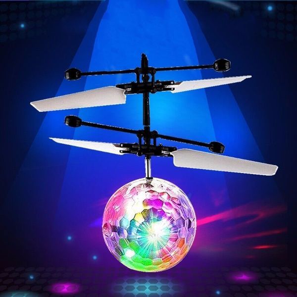Juguetes voladores LED RC Ball avión helicóptero luz intermitente juguete de inducción juguete eléctrico Drone para niños regalos C91