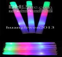 LED -schuimstick kleurrijke knipperende knuppels rood groen blauw verlichte sticks festival party decoratie concert prop9286060